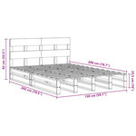 vidaXL Cadre de lit sans matelas cire marron 150x200cm bois pin massif
