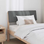 vidaXL Tête de lit capitonnée Gris foncé 100 cm Pin massif