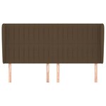 vidaXL Tête de lit avec oreilles Marron foncé 183x23x118/128 cm Tissu