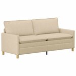 vidaXL Canapé Crème 196 x 81 x 87 5 cm Tissu