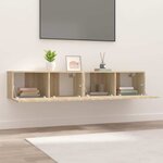 vidaXL Meubles TV 2 Pièces chêne sonoma 80x30x30 cm bois d'ingénierie
