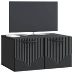 vidaXL Meuble TV mural Noir 59 5 x 41 x 30 cm Bois d'ingénierie