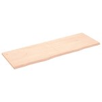 vidaXL Étagère murale 180x60x(2-4) cm bois de chêne massif non traité