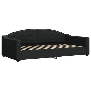 vidaXL Lit de repos sans matelas noir 100x200 cm tissu