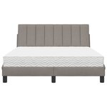 vidaXL Lit avec matelas taupe 120x200 cm tissu