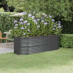 vidaXL Lit surélevé de jardin Acier galvanisé Anthracite