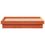 vidaXL Cadre de lit à LED sans matelas 135x190 cm bois massif