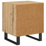 vidaXL Cabinet de chevet 2 Pièces Chêne artisanal 40 x 35 x 47 5 cm