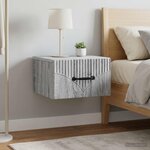 vidaXL Cabinet de chevet mural 2 pc Sonoma gris 34 5 x 33 x 20 cm