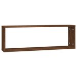 vidaXL Étagères murales cubiques 4 Pièces Chêne marron 80x15x26 5 cm