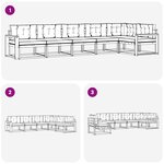 vidaXL Ensemble de canapés d'extérieur 4 pc Blanc et gris clair