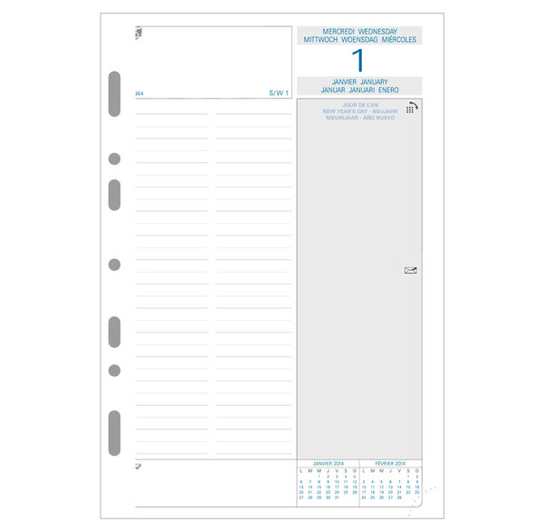 Recharge Exatime 21 journalier millésimé annuel 1er et 2eme semestre EXACOMPTA