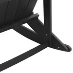 vidaXL Chaise berçante Adirondack noire 73 5x92x90 cm HDPE