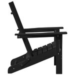 vidaXL Chaise Adirondack pliante Noire 74 5x80 5x90 cm HDPE