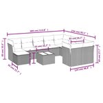 vidaXL Salon de jardin 11 Pièces avec coussins beige résine tressée