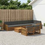 vidaXL Ensemble de canapés d'extérieur 9 pc