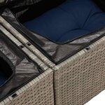 vidaXL Salon de jardin avec coussins 12 Pièces gris résine tressée
