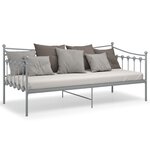 vidaXL Cadre de canapé-lit sans matelas gris métal 90x200 cm
