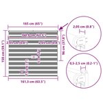 vidaXL Store zèbre marron 165x150cm largeur du tissu 160 9cm polyester