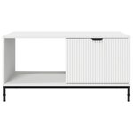 vidaXL Table basse Blanc 90 x 49 x 46 cm Bois d'ingénierie