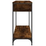 vidaXL Table console chêne fumé 100x34 5x75 cm bois d'ingénierie