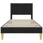vidaXL Cadre de lit avec tête de lit Noir 90 x 200 cm Tissu