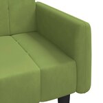 vidaXL Canapé-lit à 2 places vert clair velours