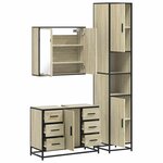 vidaXL Ensemble de meubles de salle de bain 3 Pièces chêne sonoma