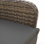 vidaXL Ensemble de bistro de jardin 7 Pièces coussins gris poly rotin