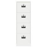 vidaXL Cabinet de Dossier avec tiroir Blanc 44 x 50 x 106.5 cm