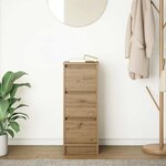 vidaXL Buffet chêne artisanal 29 5x34x76 cm bois d'ingénierie