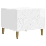 vidaXL Table basse Blanc brillant 50 x 49 x 40 cm Bois d'ingénierie