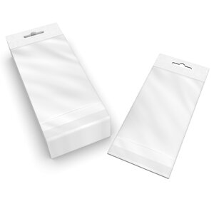 Lot de 500 150x85 mm sac transparent cellophane avec dispositif d'accrochage en rayon - 500