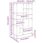 vidaXL Étagère Bois ancien 99 x 35 5 x 176 cm Bois d'ingénierie