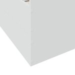 vidaXL Cadre de lit avec tiroirs blanc 90x200 cm bois d'ingénierie