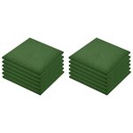 vidaXL Carreaux de protection antichoc 12Pièces Caoutchouc 50x50x3cm Vert