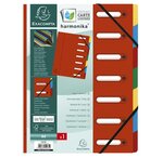 Trieur Harmonika  A4  7 compartiments  rouge x 8 EXACOMPTA