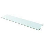 vidaXL Panneaux d'étagère 2 Pièces Verre Transparent 110 x 25 cm