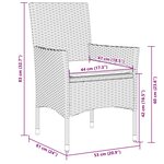 vidaXL Ensemble à manger de jardin avec coussins 5 Pièces rotin et verre