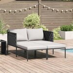 vidaXL Transat avec coussin Anthracite 115 x 153 x 69.5cm Acier