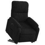 vidaXL Fauteuil inclinable électrique noir tissu microfibre