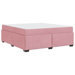 vidaXL Cadre de lit avec matelas Rose 180 x 200 cm tissu