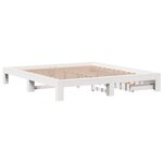 vidaXL Cadre de lit sans matelas blanc 200x200 cm bois massif de pin