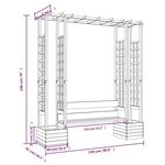vidaXL Pergola de jardin avec banc et jardinières Bois de pin imprégné