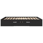 vidaXL Cadre de lit sans matelas noir 150x200 cm bois d'ingénierie