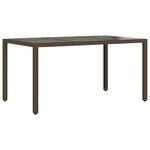 vidaXL Ensemble à manger de jardin et coussins 7 Pièces marron rotin