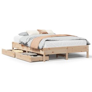 vidaXL Cadre de lit sans matelas 120x190 cm bois de pin massif
