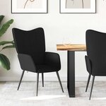 vidaXL Chaise de relaxation Noir Tissu