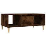 vidaXL Table basse Chêne fumé 90x50x36 5 cm Bois d'ingénierie