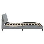 vidaXL Cadre de lit sans matelas gris clair 140x200 cm tissu